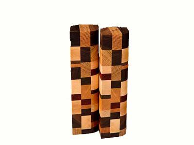 Wisconsinmade Wood Salt and Pepper Shakers - Mosaic Design