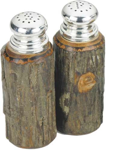 Hickory Salt and Pepper Shakers