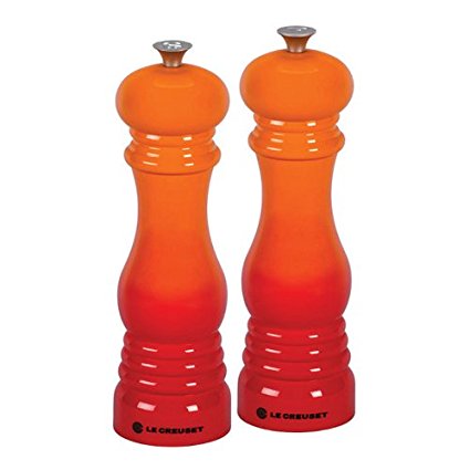 Le Creuset Flame 8 Inch Salt & Pepper Mill Set