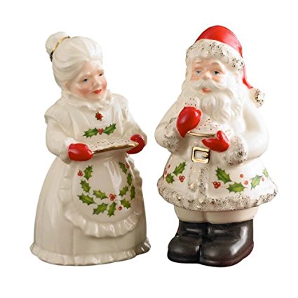 Holiday Santa & Mrs Claus Salt & Pepper Set