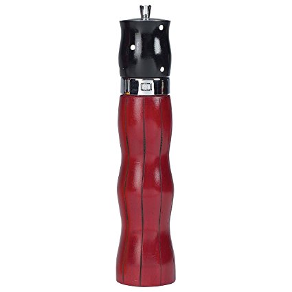 William Bounds 27806 Tulip Combo Mill Pepper Grinder and Salt Shaker, Black/Red