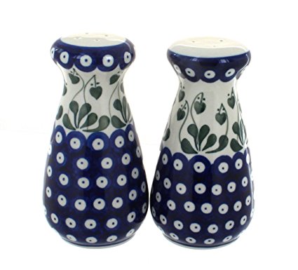 Blue Rose Polish Pottery Alyce Large Salt & Pepper Shakers