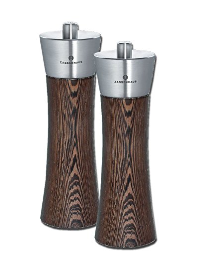 Zassenhaus Pepper & Salt Mill Set, Wenge, 7.0 Inch