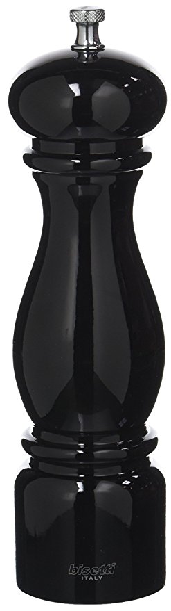 Bisetti BT-6250LNL Firenze Lacquered Pepper Mill, 8.66-Inch, Black