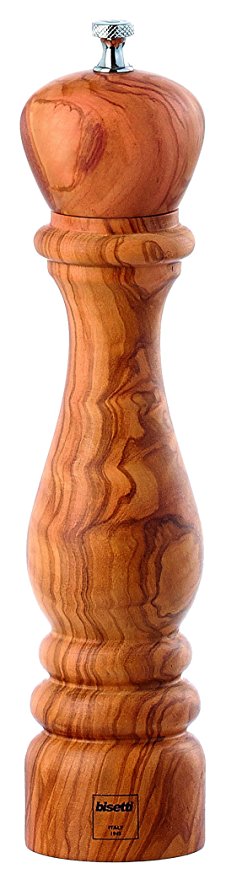 Bisetti Imperia Olive Salt Pepper Mill, 9.8