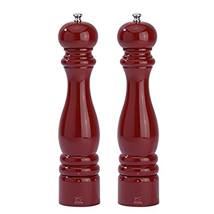 Peugeot Paris U'Select 12-Inch Pepper & Salt Mill Set, Red Lacquer