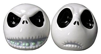 Nightmare Before Christmas Salt and Pepper Shakers - Two Faces of Jack