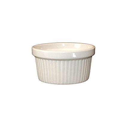 International Tableware RAMF-3-AW White Fluted 3 Oz Ramekin - 36/ CS