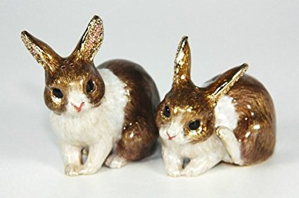 Jay Strongwater BUNNY SALT & PEPPER SHAKERS SET