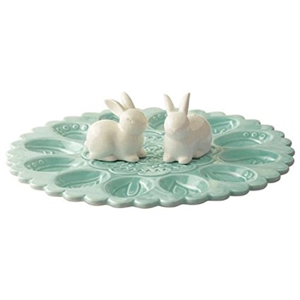 Grasslands Road Spring Boutique Egg Tray with Salt & Pepper Bunnies