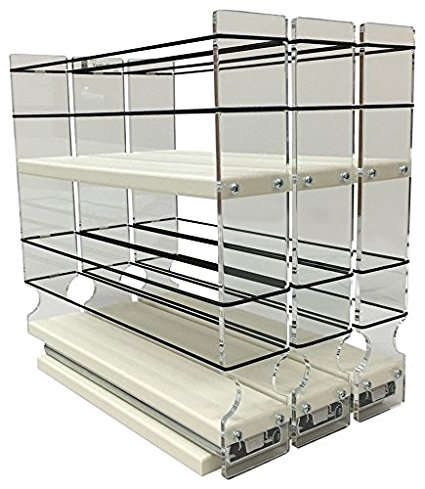 Vertical Spice - 222x2x11 DC - Spice Rack - Cabinet Mounted- 3 Drawers - 30 Capacity - New and Unique