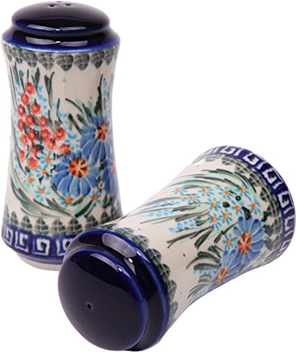 Polish Pottery Ceramika Boleslawiec-1313/169 Salt and Pepper Milano Shaker Set, 4-3/4 by 2-1/4-Inch