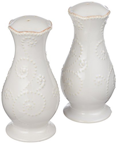 Lenox French Perle White Tall Salt and Pepper Set by Lenox